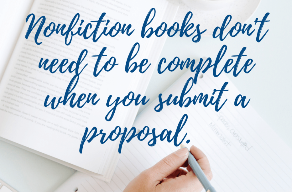 Nonfiction Book Proposal Tip: 2-3 Sample Chapters Only