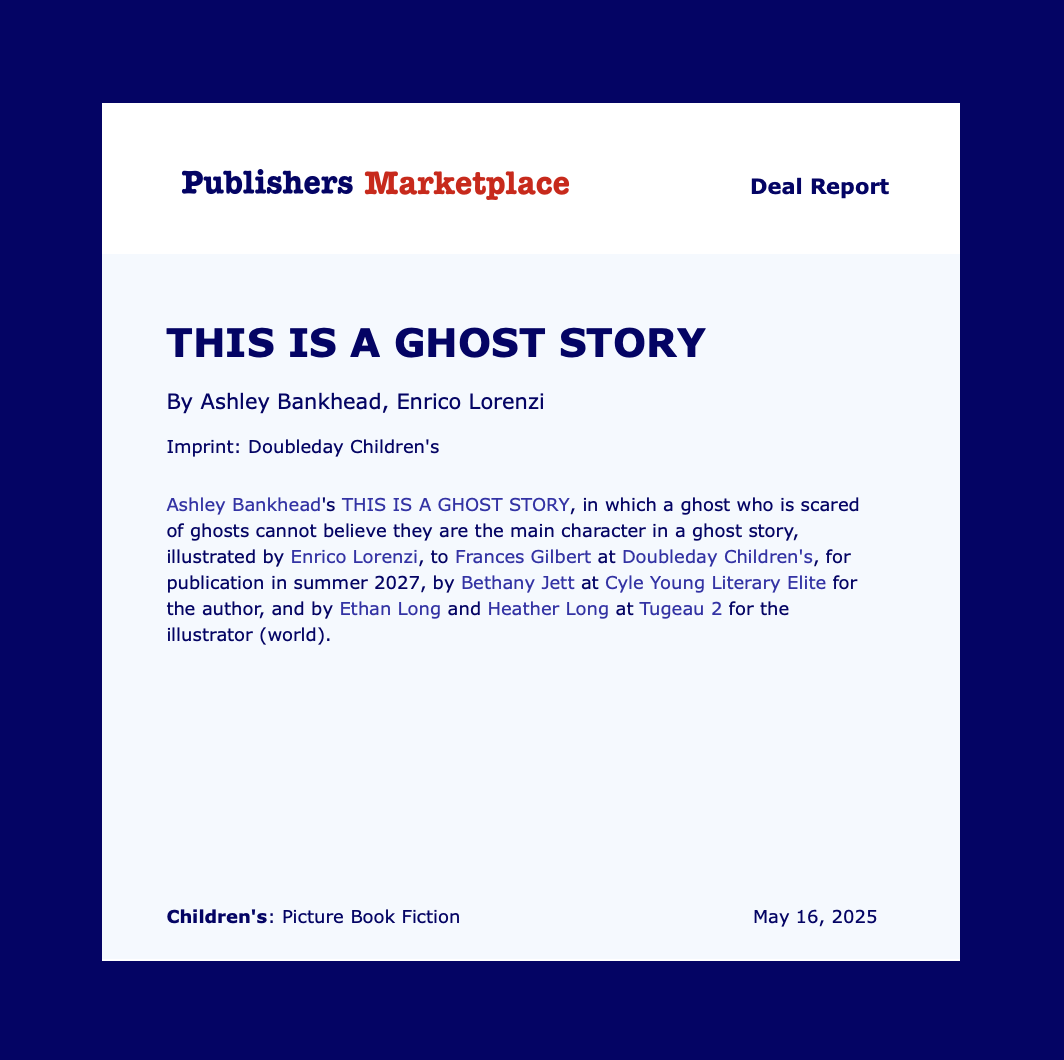 Ashley Bankhead's THIS IS A GHOST STORY Publisher's Marketplace deal
